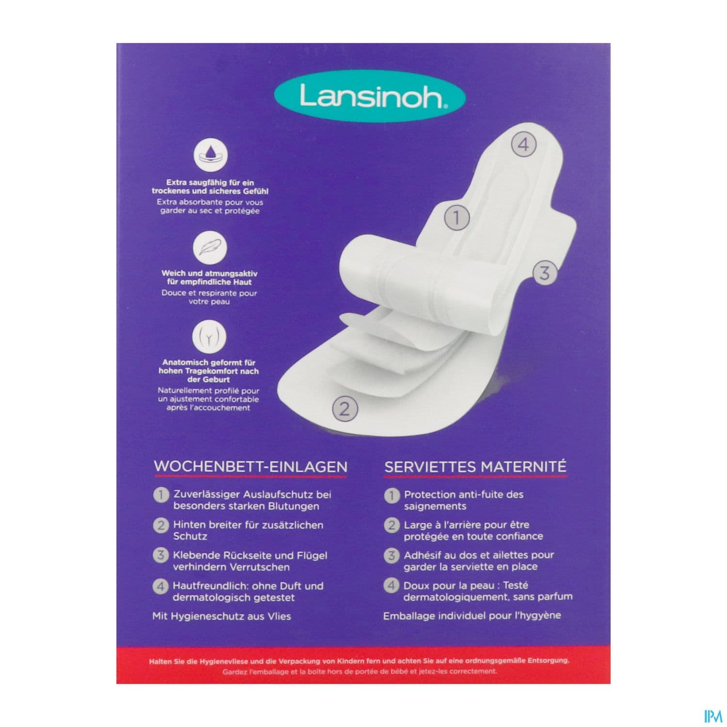 LANSINOH SERV MATERNITE X10