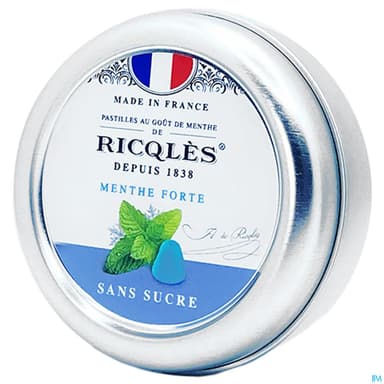 Ricqles Pastille Menthe Sans Sucres Boite 45g