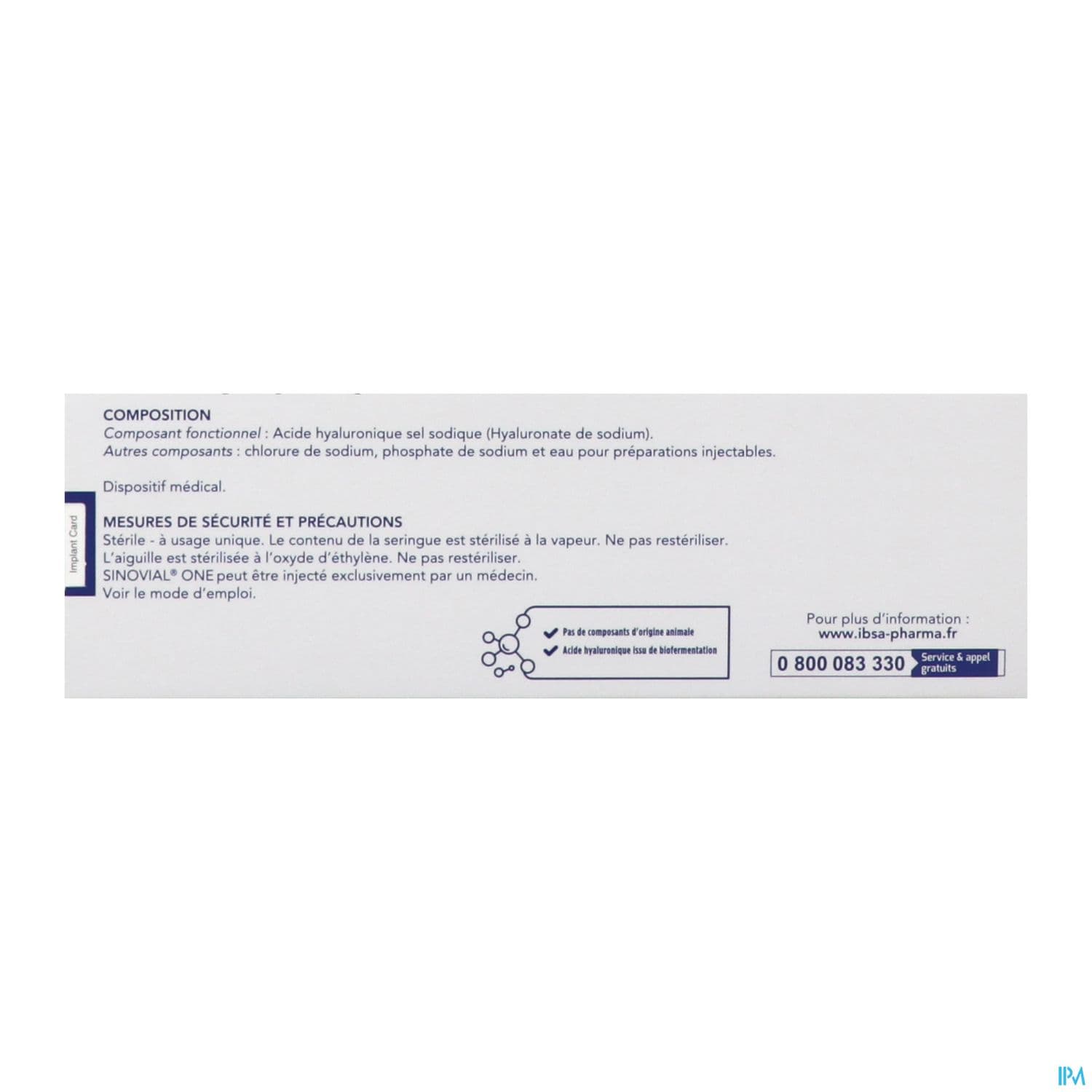 SINOVIAL ONE 2% SERINGUE 2,5ML