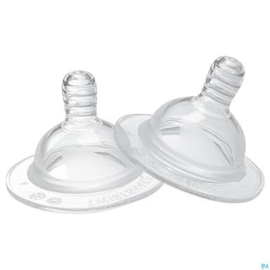 Twistshake Tetine Silicone Anticolique +4m Debit l X2