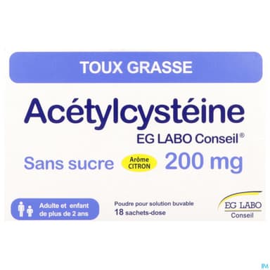 ACETYLCYSTEINE 200MG EG CONS S/S18