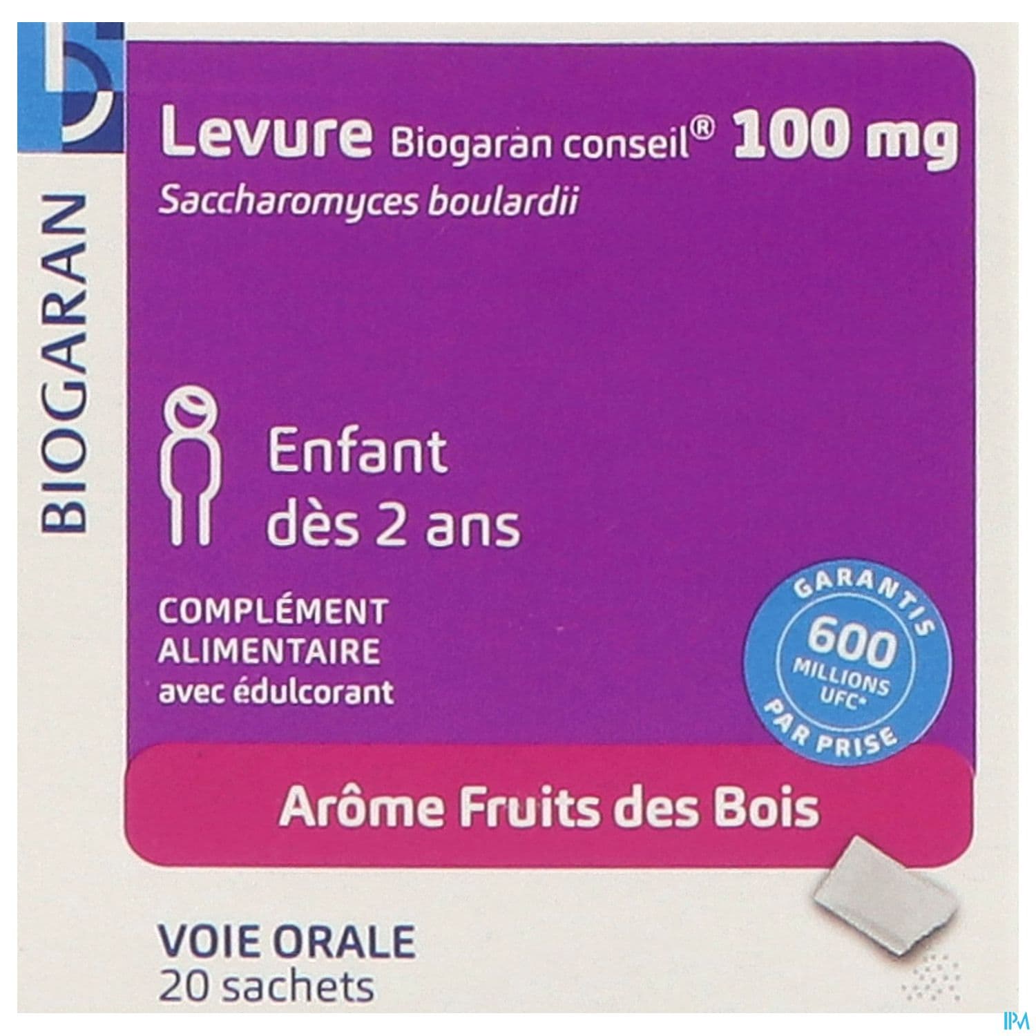 Levure Biogaran Conseil 100mg Sachet 20