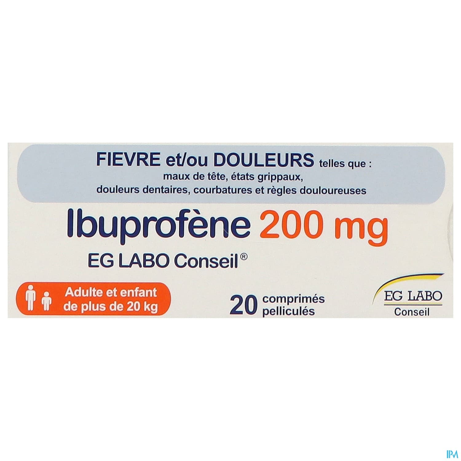 Ibuprofene Eg 200mg Comprime 20
