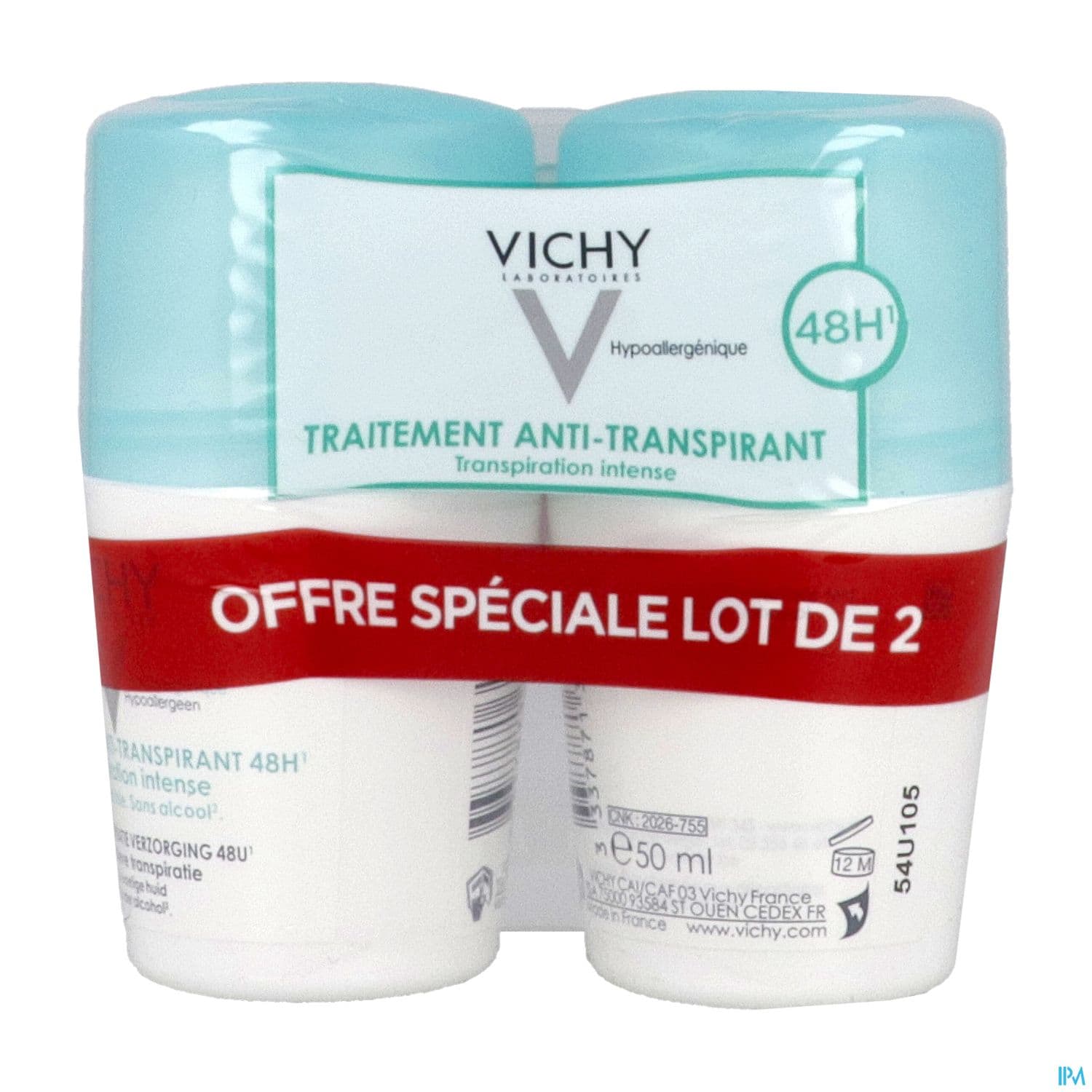 VICHY DEOD A/TRANS BILLE 50MLX2 — Pharmacie Boulogne Print