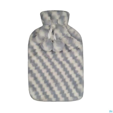 L2N BOUILLOTTE FOURRURE RAYE GRIS
