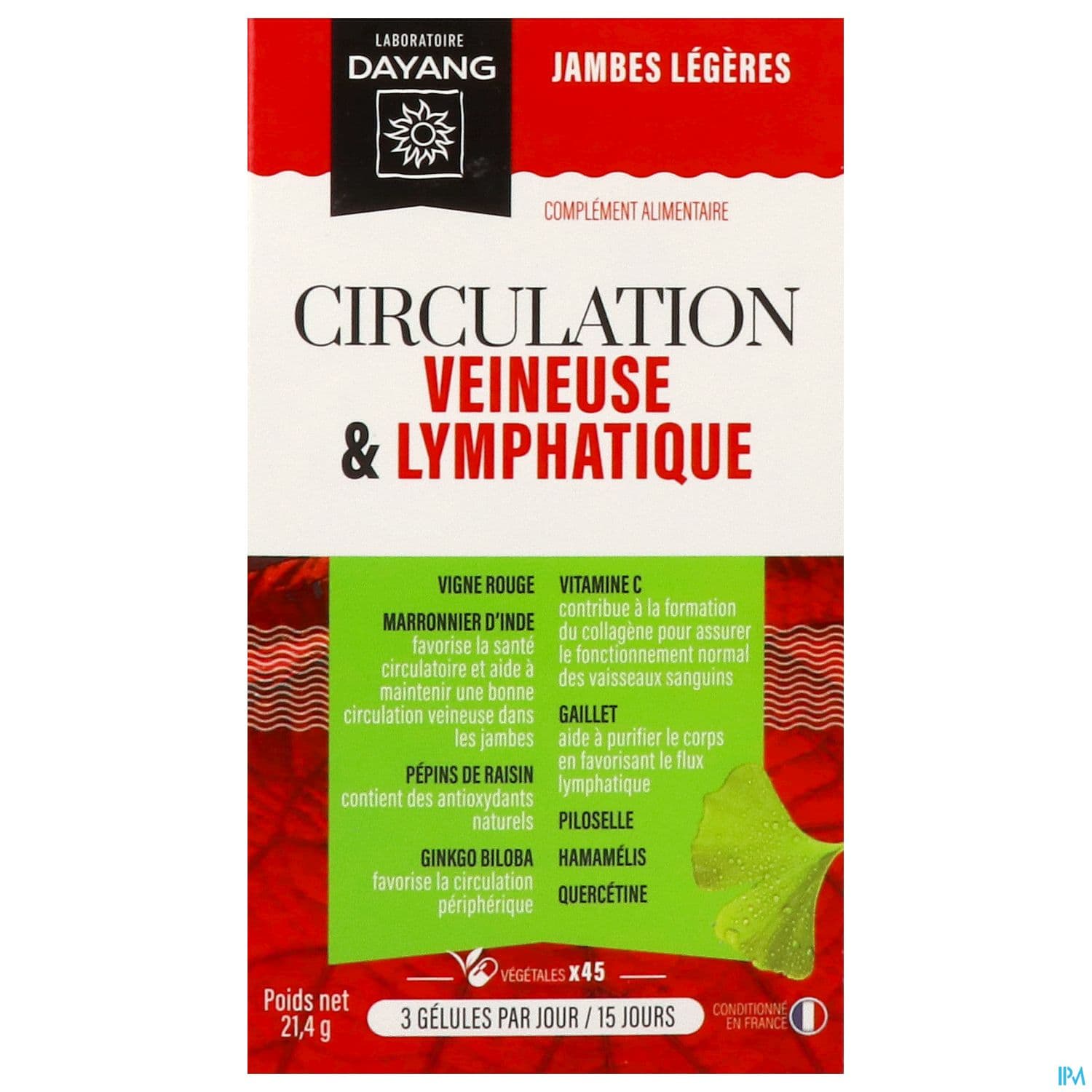 Dayang Circulation Veineuse Et Lymphatique Gelule 45