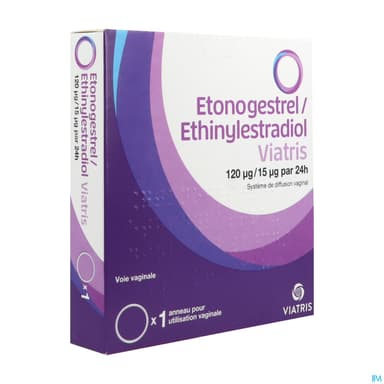 Etonogestrel Ethinylestradiol Mylan 120/15mcg/24h Diffusion Vaginal 1