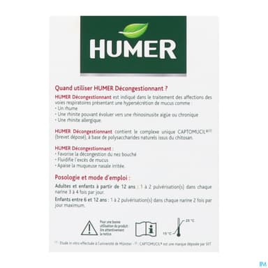 HUMER DECONGESTIONNANT SPR 20ML