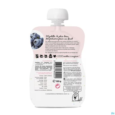 POPOTE COMPOTE MYRTILLE 120G