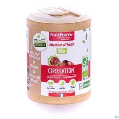 Nat Et Form Ecoresponsable Marron Inde Bio Gelule Vegetale 200