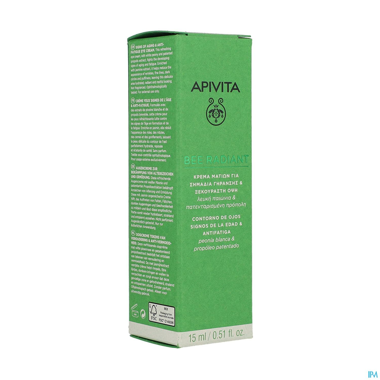 Apivita Bee Radiant Creme Yeux Signe De l'age Et Antifatigue 15ml — Pharmacie Villenave Rocade
