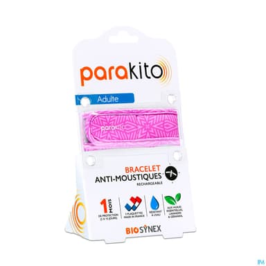 Parakito Bracelet Antimoustique Rechargeable Adulte Graphic Violet