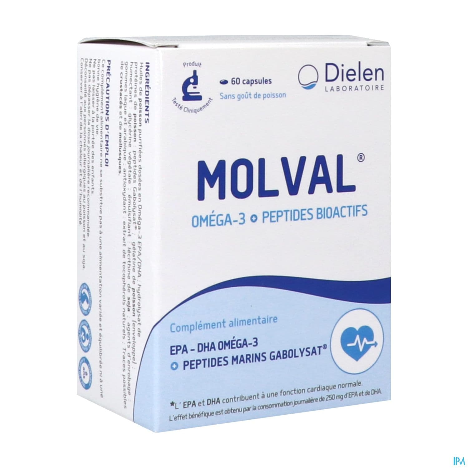MOLVAL OMEGA 3+PEPTIDE CAPS 60