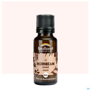 Biofloral 17 Hornbeam. Charme Compte Gouttes Bio Demeter 20ml