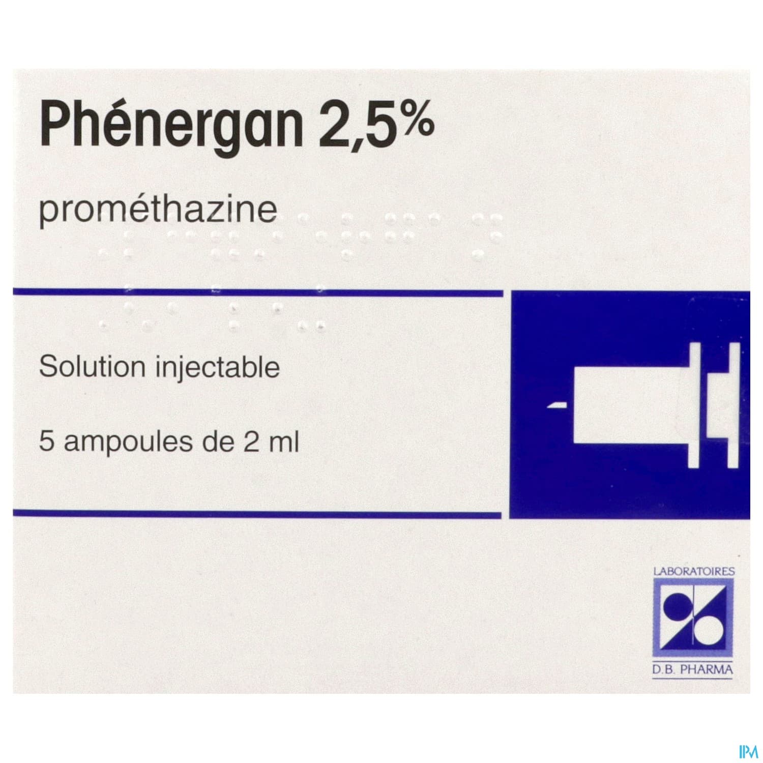 Phenergan 2.5% Solution Injectable Ampoule 2ml 5