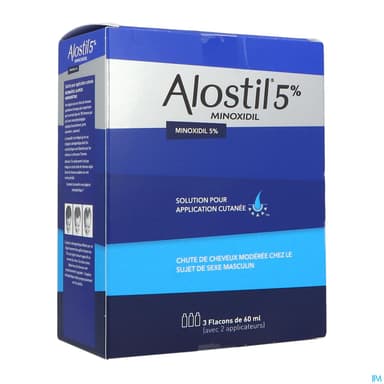 Alostil 5% Solution Pour Application Cutanee 60ml X3