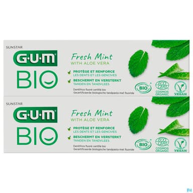 Gum Bio Gel Dentifrice Fresh Mint 75ml X2