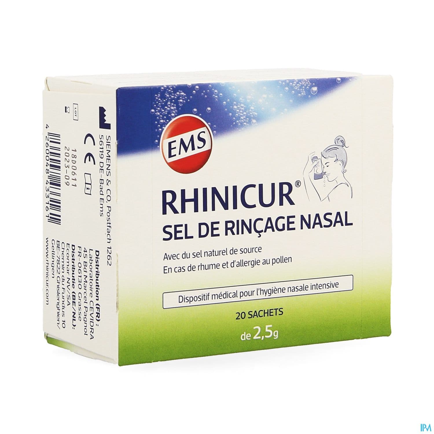 Rhinicur Sel De Rincage Nasal Sachet 2g5 20