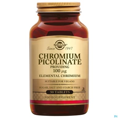 SOLGAR CHROM PICOLIN 100µG CPR 90