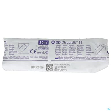 Bd Discardit 2 Seringue 2pieces Uu 20ml