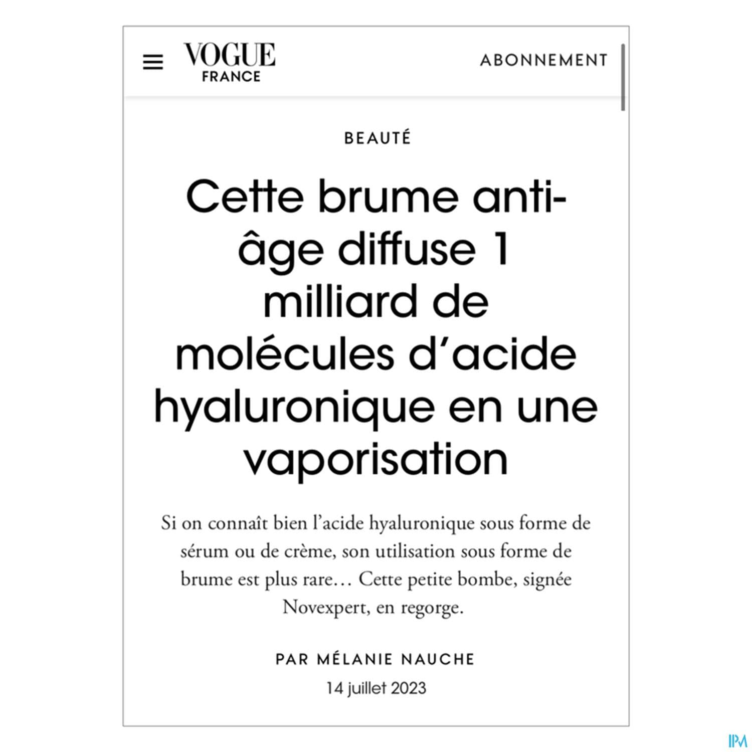 NOVEXPERT BRUME HYDRO-TONIQ 100ML