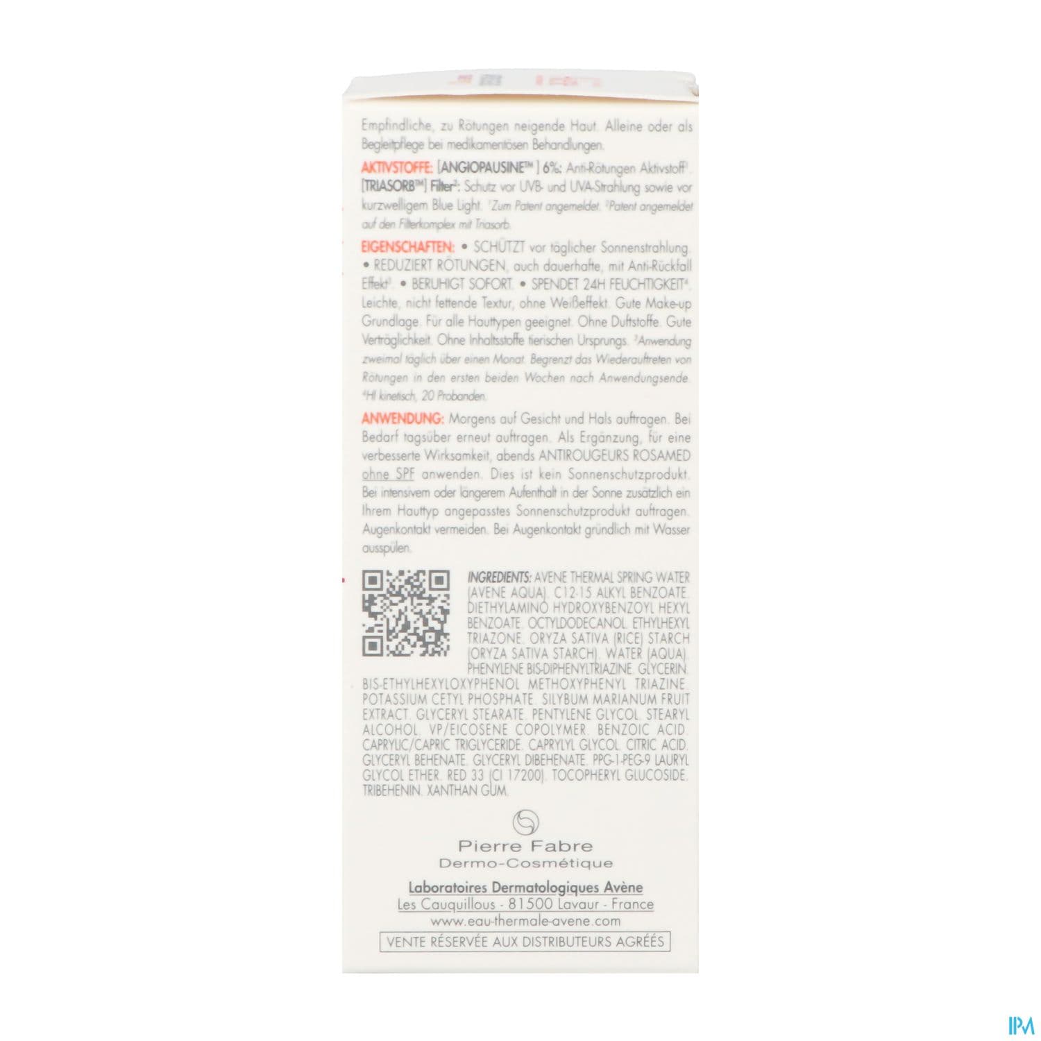 AVENE A/ROUGEUR ROSAMED SPF50 30ML