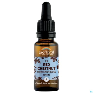 Biofloral 25 Red Chestnut Marronier Rouge Compte Gouttes Bio Demeter 20ml