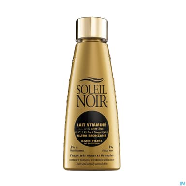 Soleil Noir Lait Vitamine Sans Filtre Ultra Bronzant 150ml