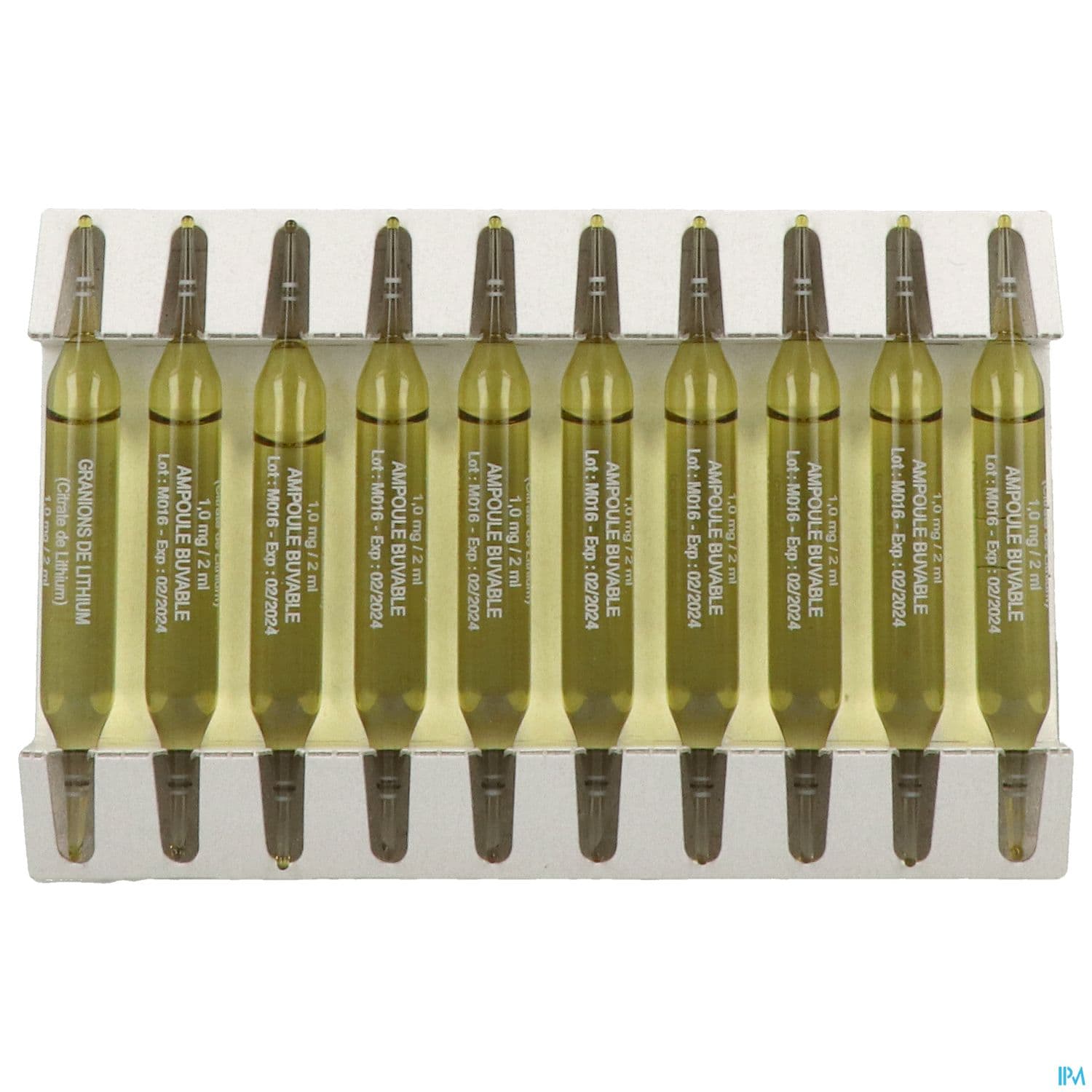 Granions Lithium 1mg/2ml Solution Buvable Ampoule 30