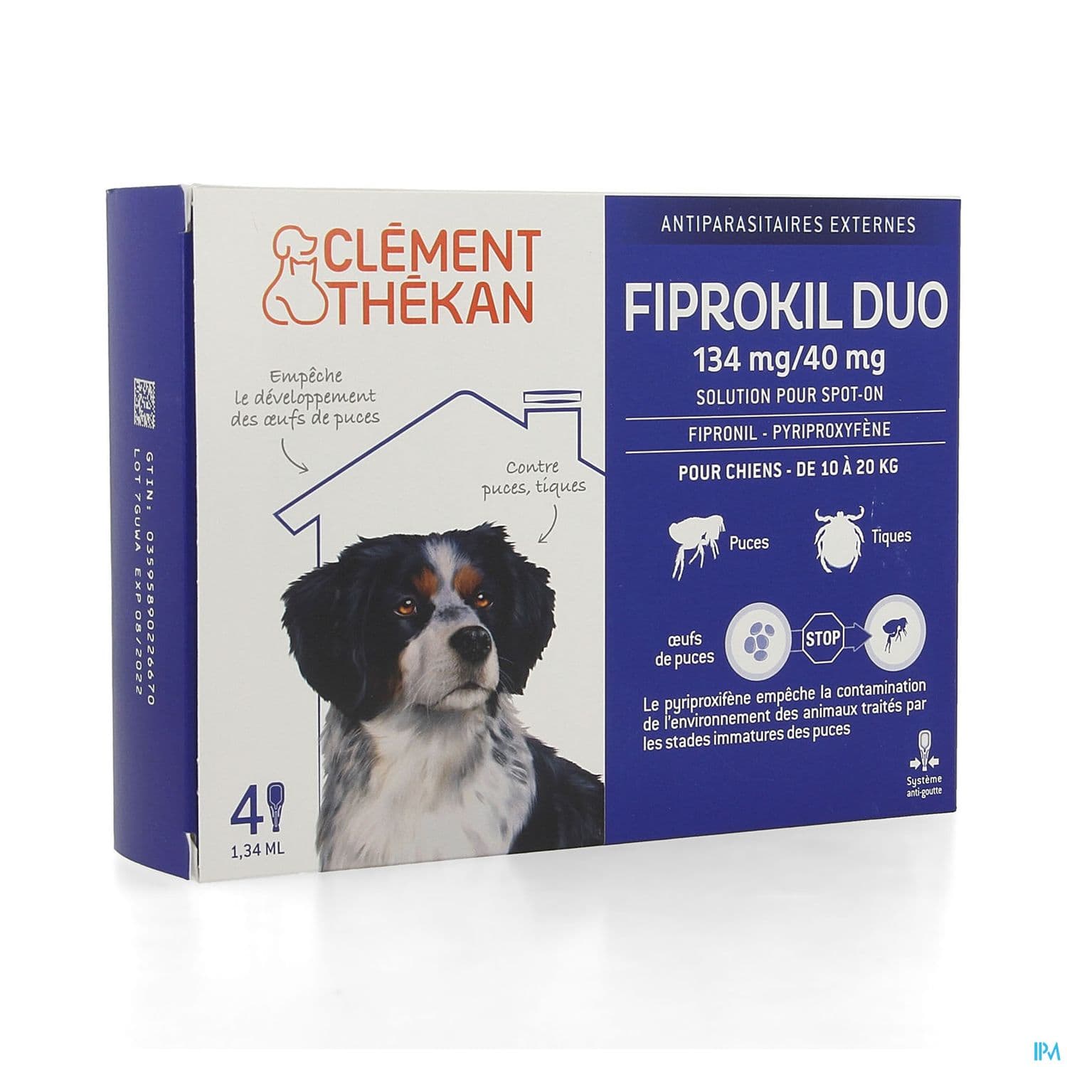 CLEM/THEK FIPROKIL DUO CHIEN 10-20
