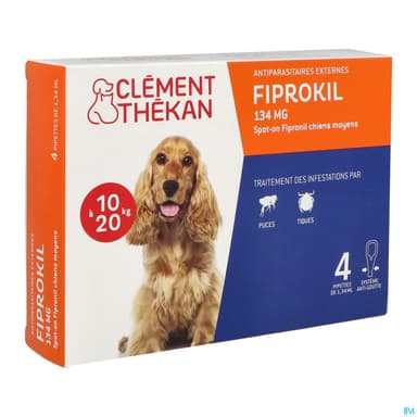Clement Thekan Fiprokil Spot On Chien 10/20kg X4
