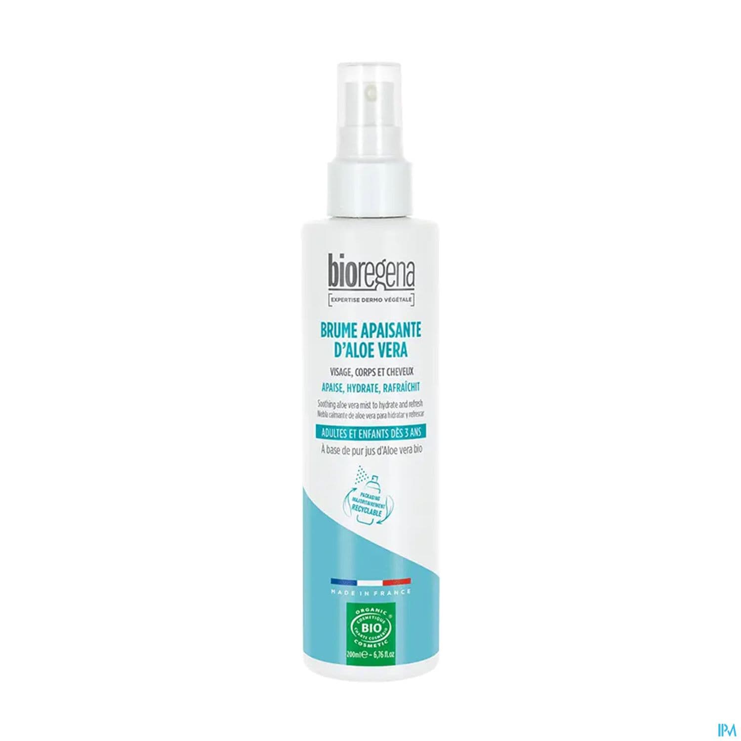 Bioregena Brume Apaisante D'aloe Vera Bio 200ml
