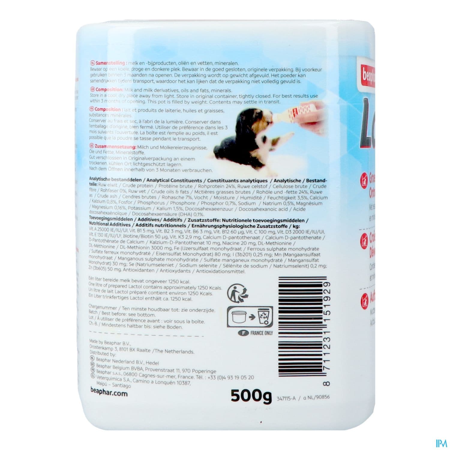 Beaphar Lactol Lait Maternise Chiot 500g