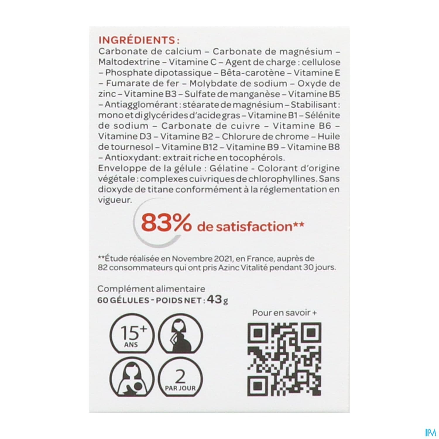 AZINC VITALITE AD GELUL60