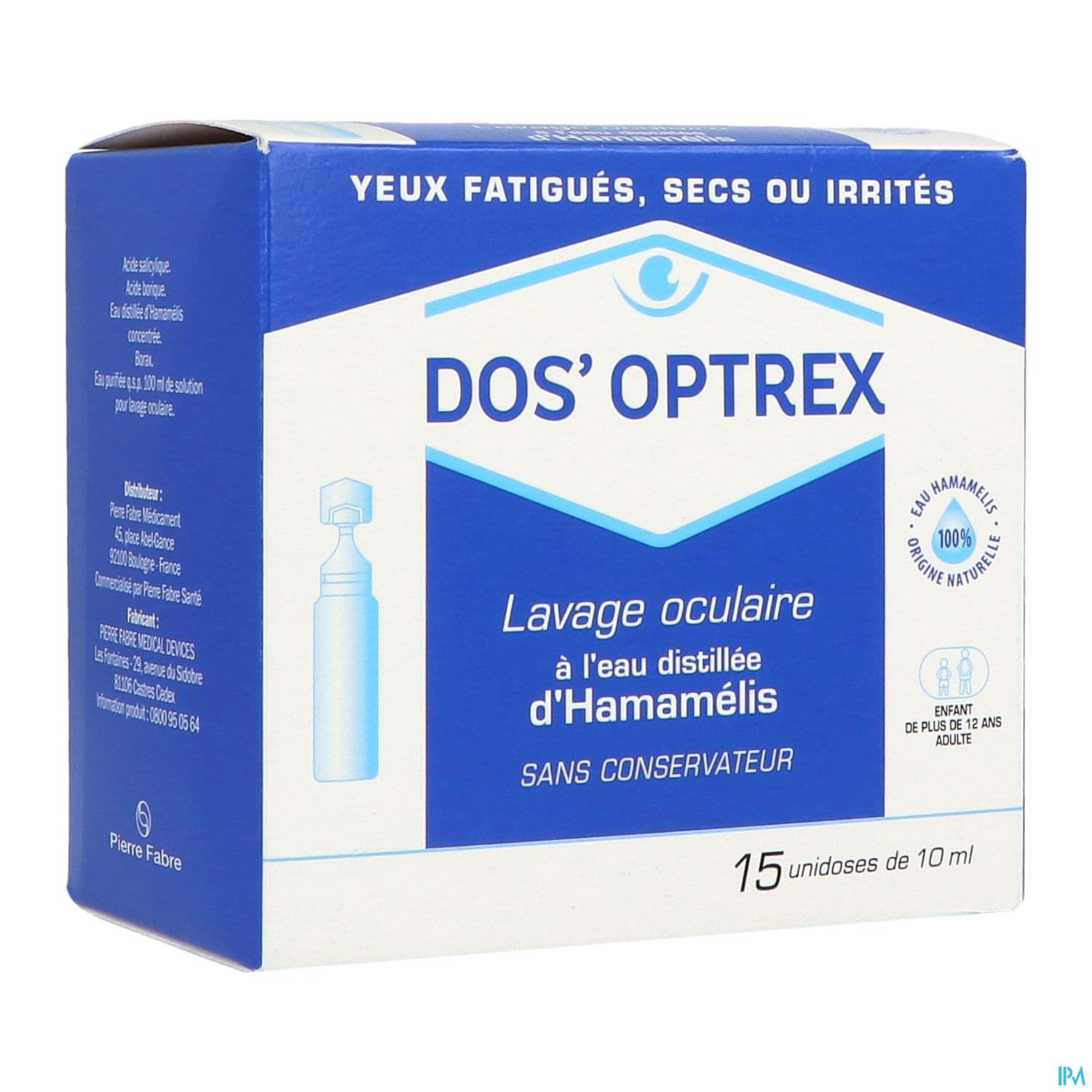 Dos Optrex Solution De Lavage Oculaire Unidose 10ml 15