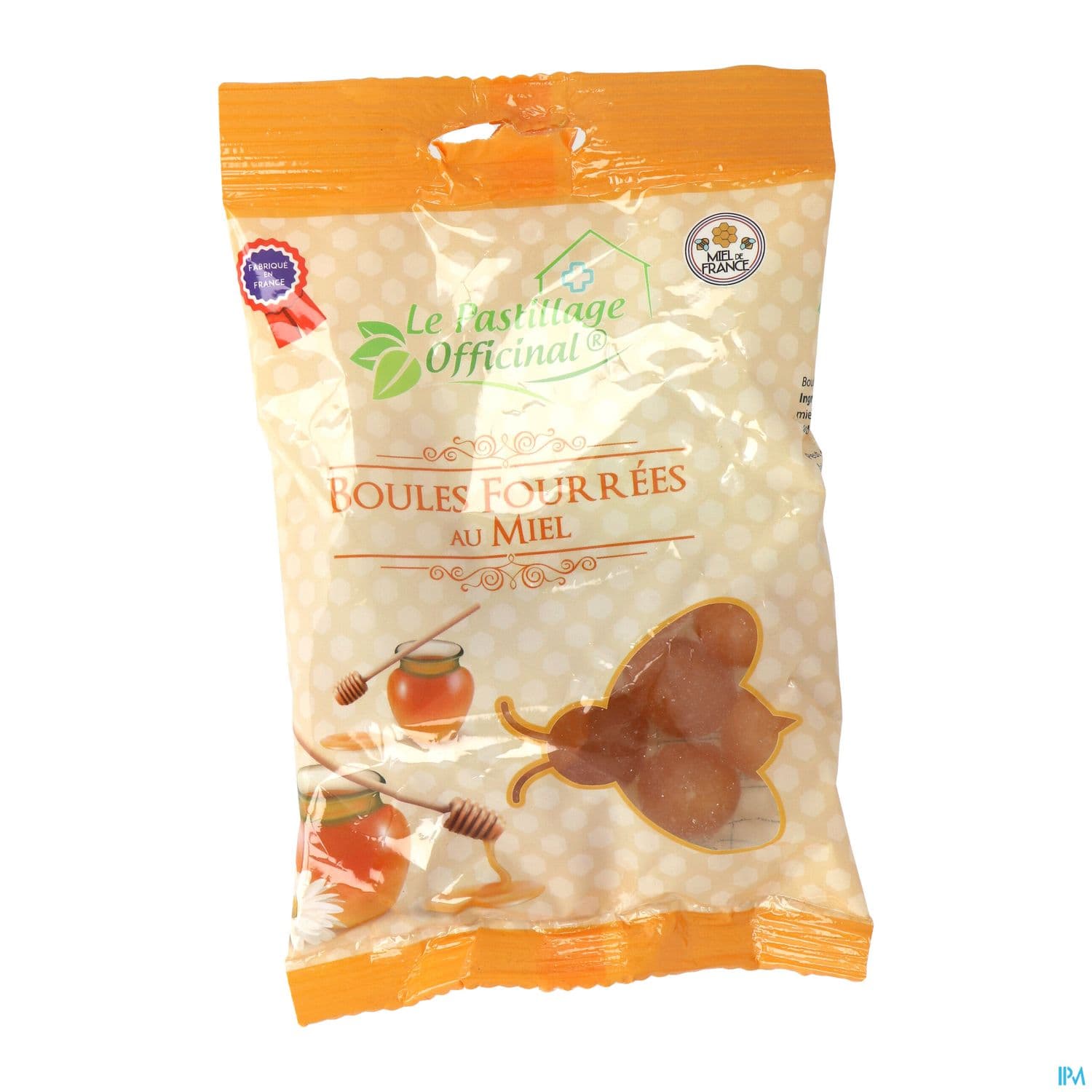 Le Pastillage Boule Fourree Miel 100g