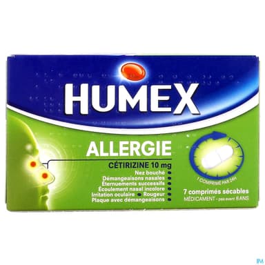 Humex Allergie Cetirizine 10mg Comprime Secable 7