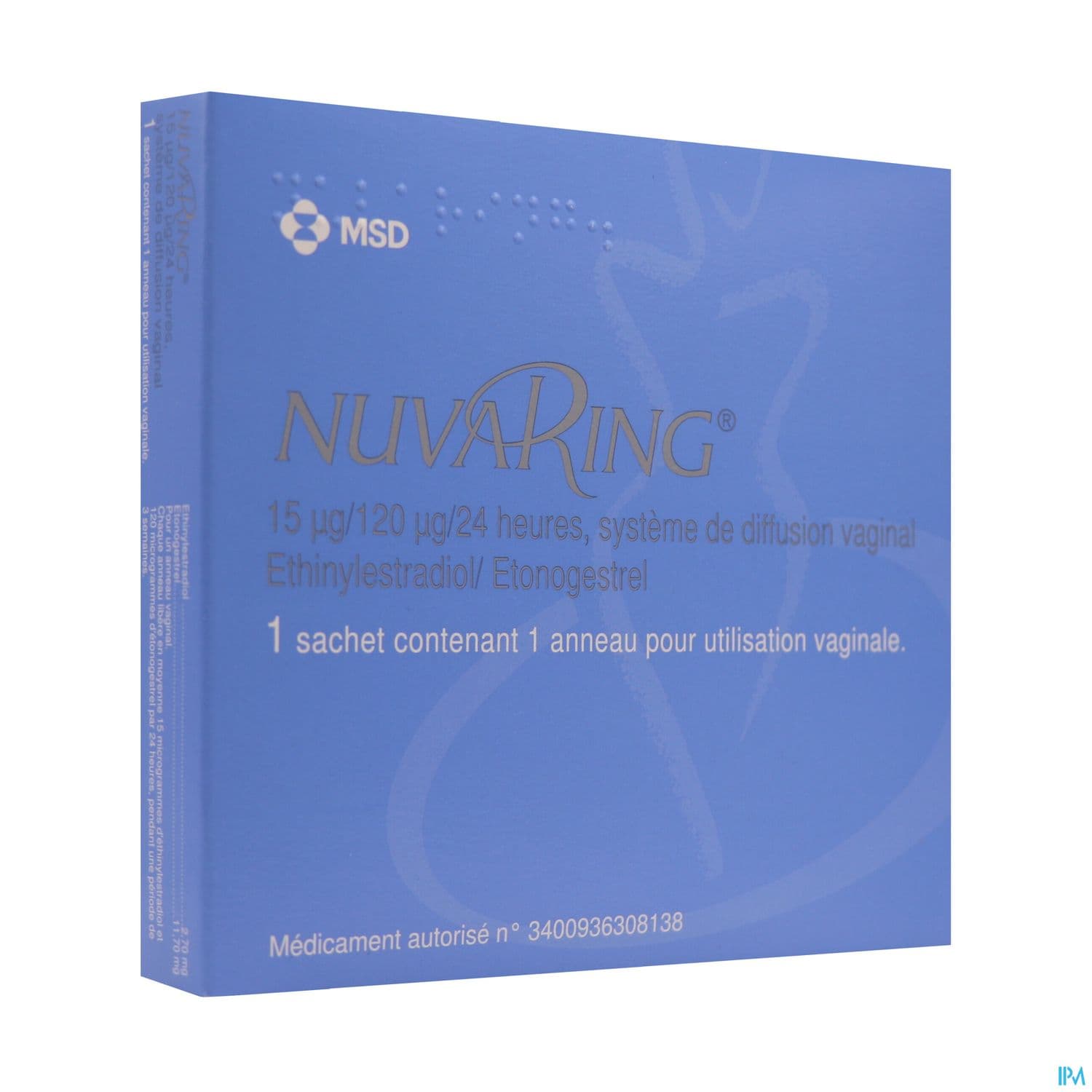 Nuvaring 15mcg/120mcg/24h Systeme De Diffusion Vaginal 1