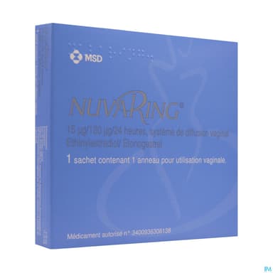 Nuvaring 15mcg/120mcg/24h Systeme De Diffusion Vaginal 1