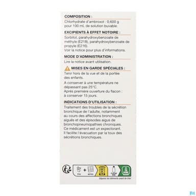 Ambroxol Viatris 0.6% Solution Buvable 150ml + Gobel