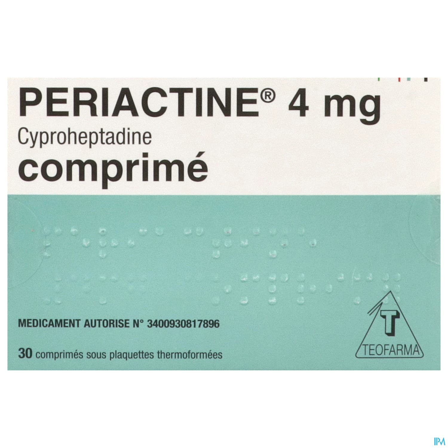 Periactine 4mg Comprime 30