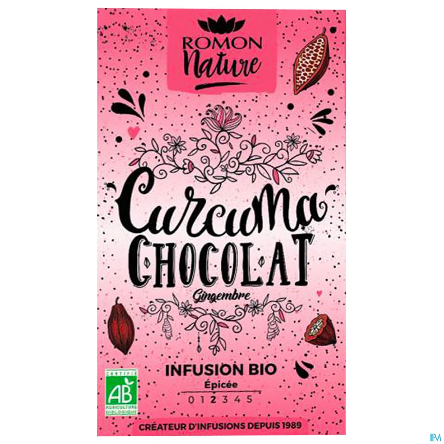 Romon Nature Tisane Plaisir Curcuma Chocolat Bio Infusette 1g7 16