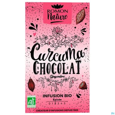 Romon Nature Tisane Plaisir Curcuma Chocolat Bio Infusette 1g7 16