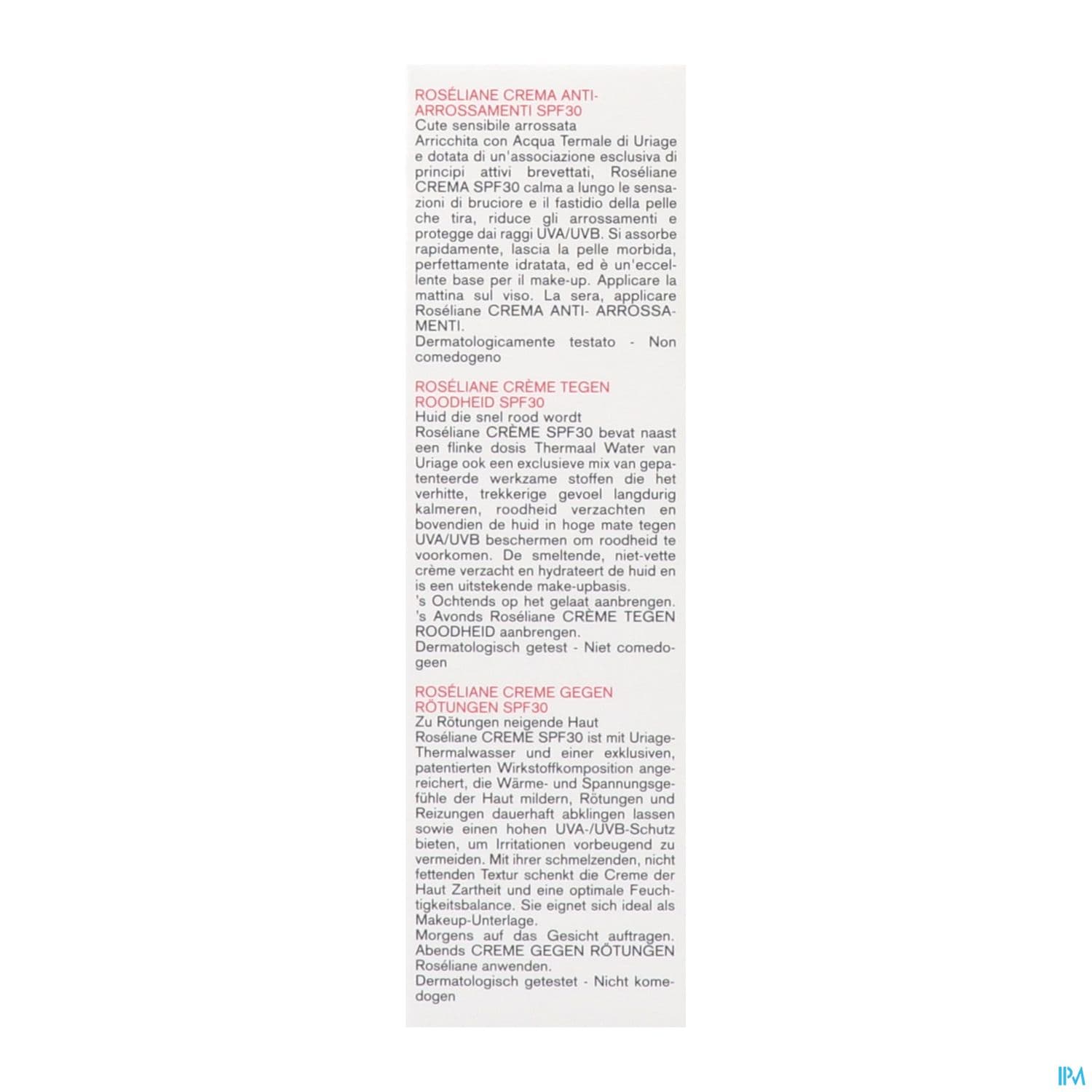 URIAGE ROSELIANE SPF30 A/ROUG 40ML