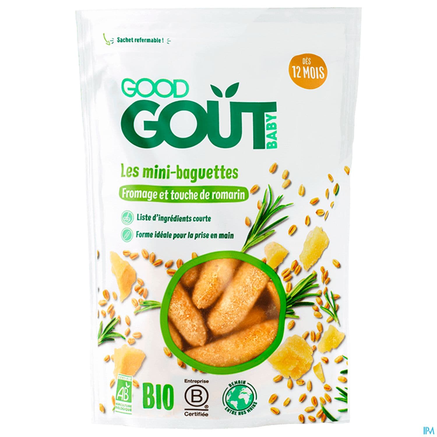 Good Gout Baby Mini Baguette Romarin Fromage Bio 70g