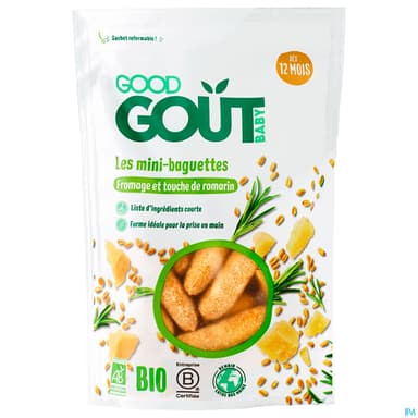 Good Gout Baby Mini Baguette Romarin Fromage Bio 70g