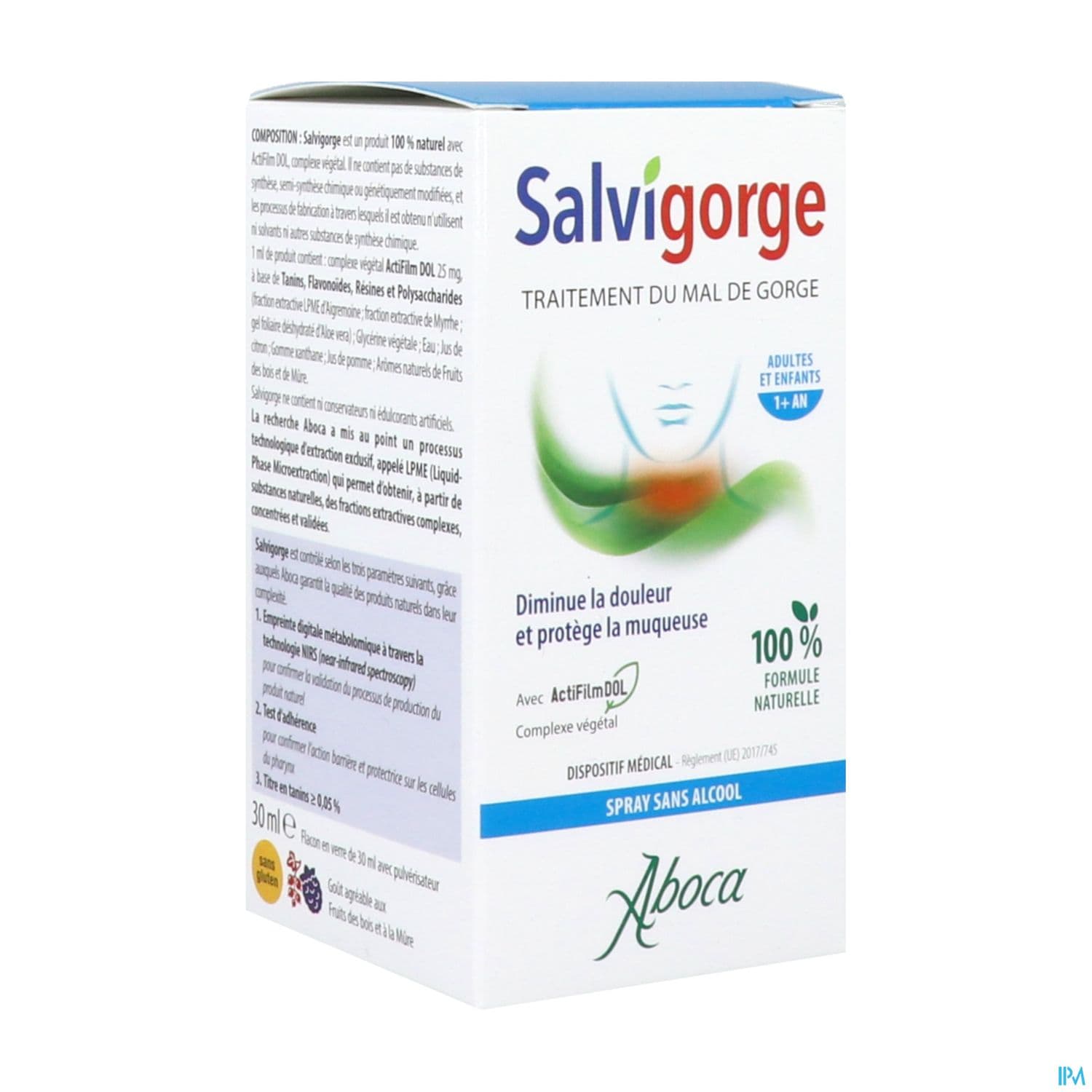 Aboca Salvigorge Spray Sans Alcool Adulte Enfant 30ml