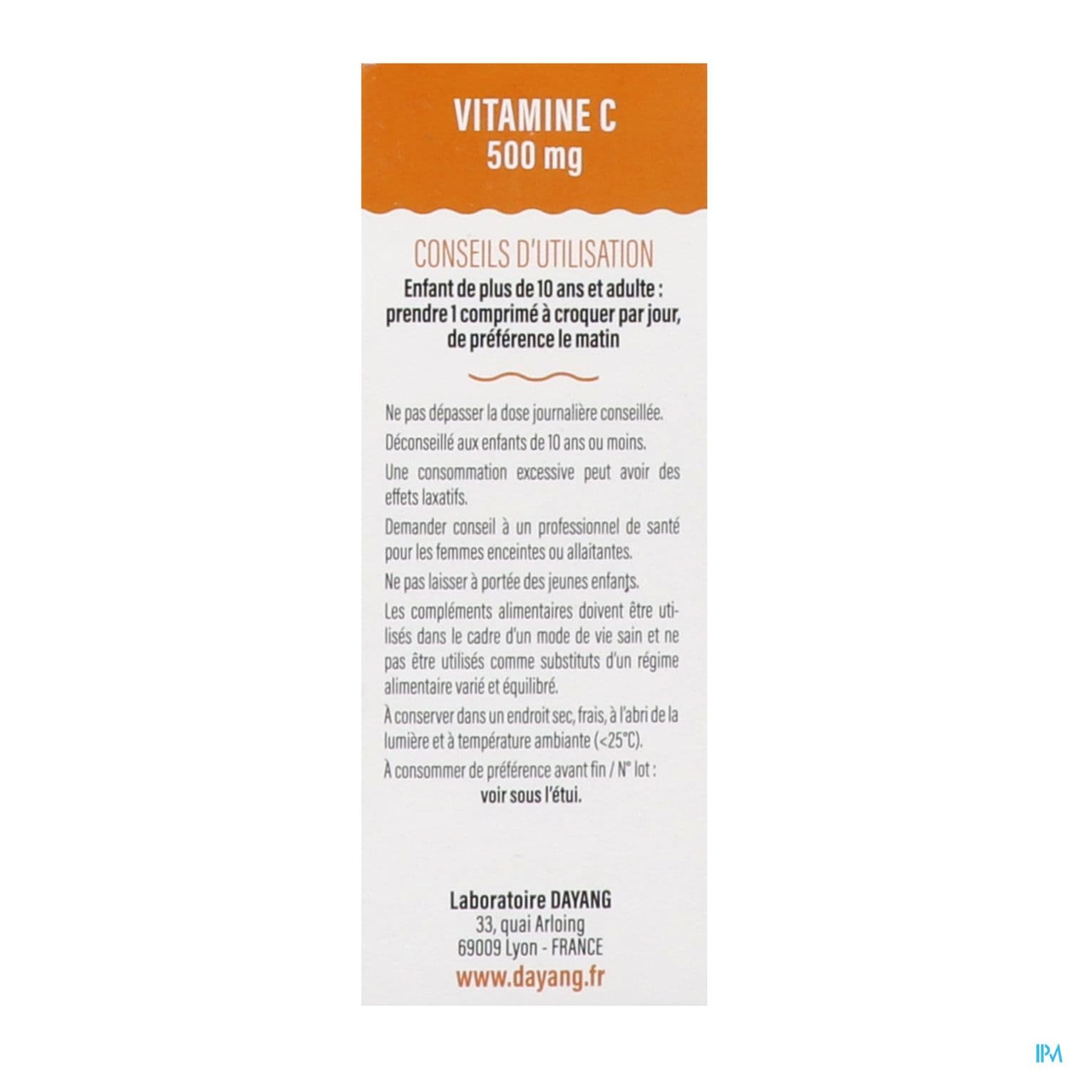 DAYANG VITAMINE C 500MG CPR 20