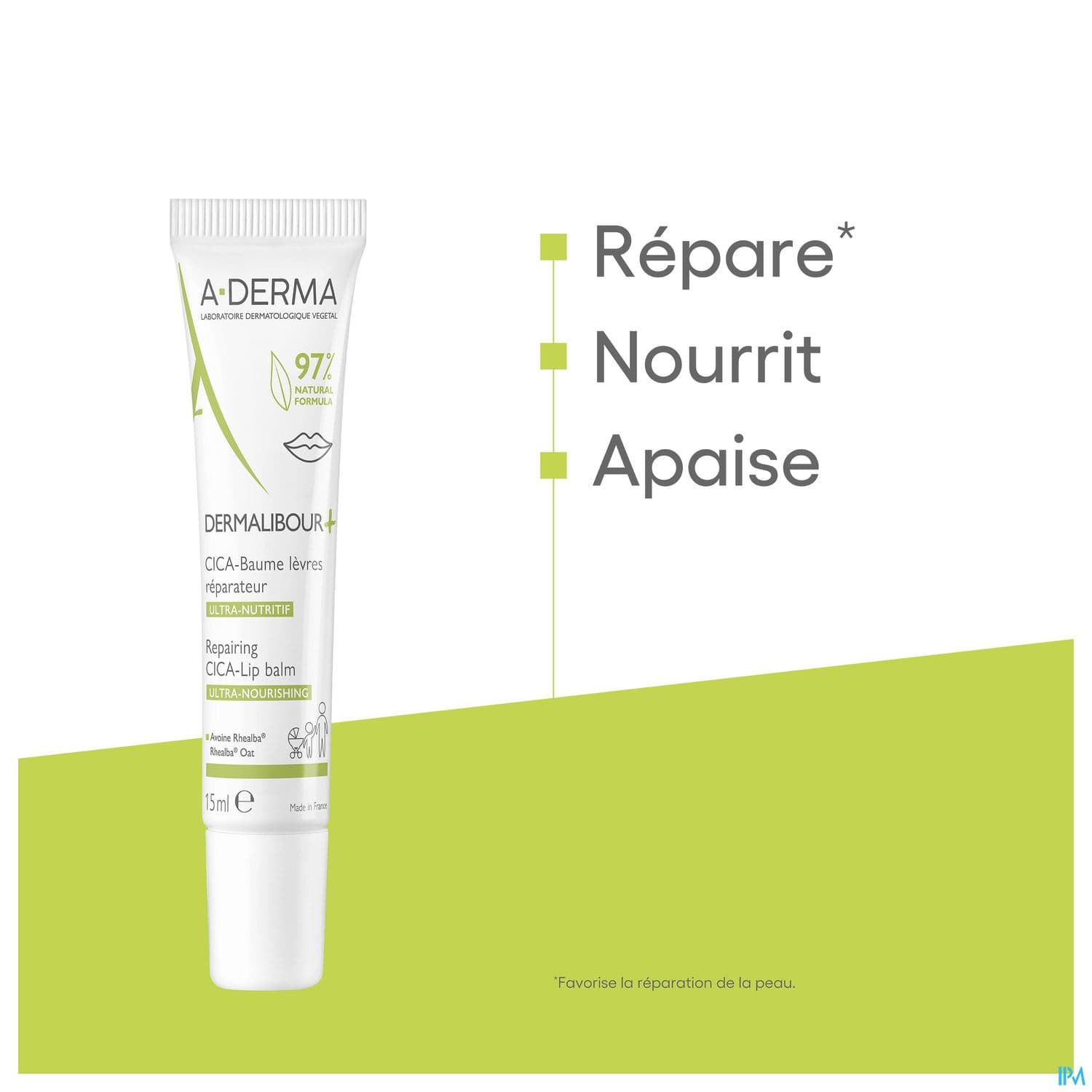A-DERMA DERMALIBOUR CICA+ LEVRE 15