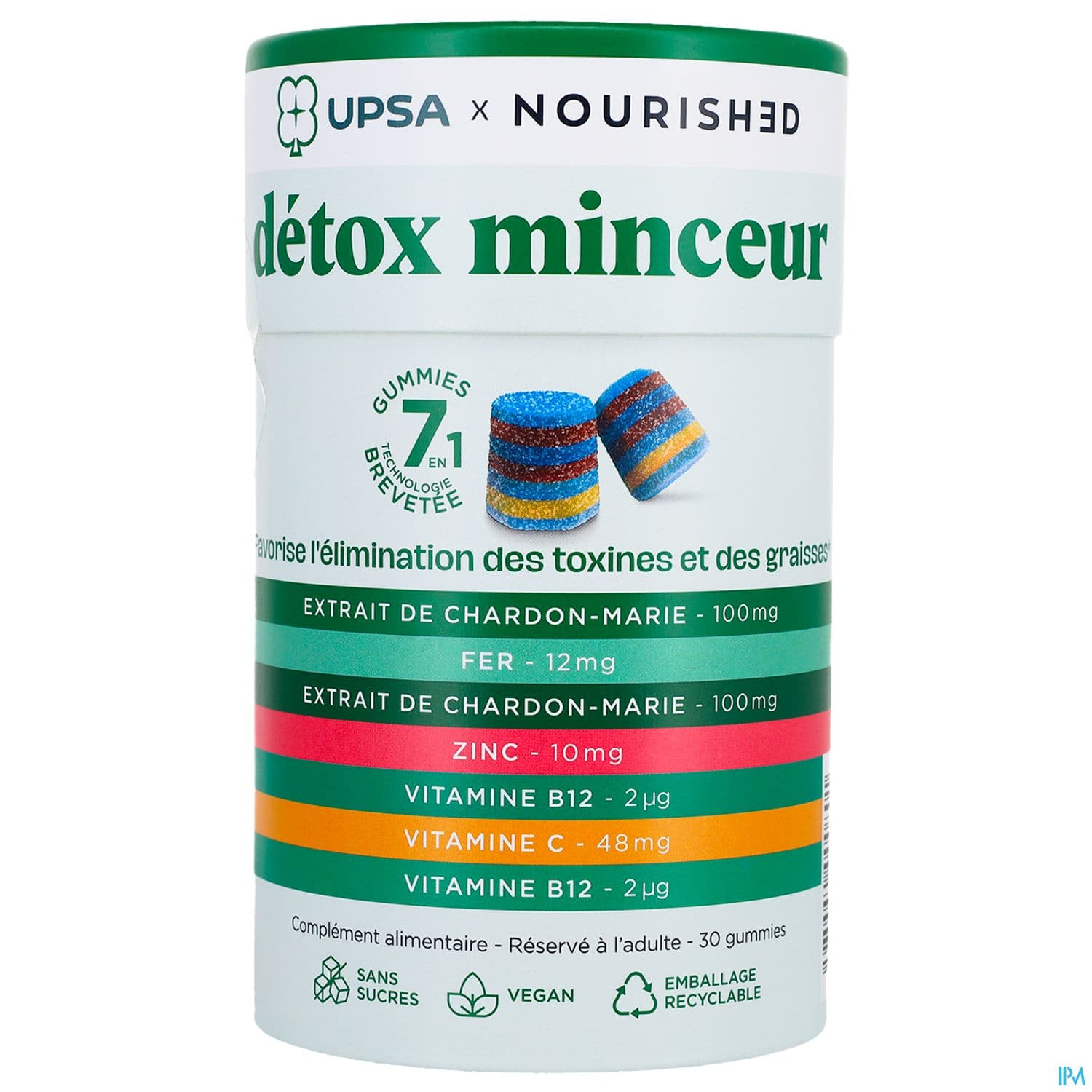Upsa X Nourished Detox 7en1 Gommes 30